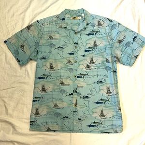 Joe Marlin 100% Cotton Sport fishing Shirt, NWOT medium, Marlin, Swordfi…